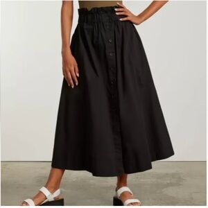 Everlane The Easy Button Front Poplin Midi Maxi Skirt Small